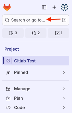 Context switching from the left sidebar.